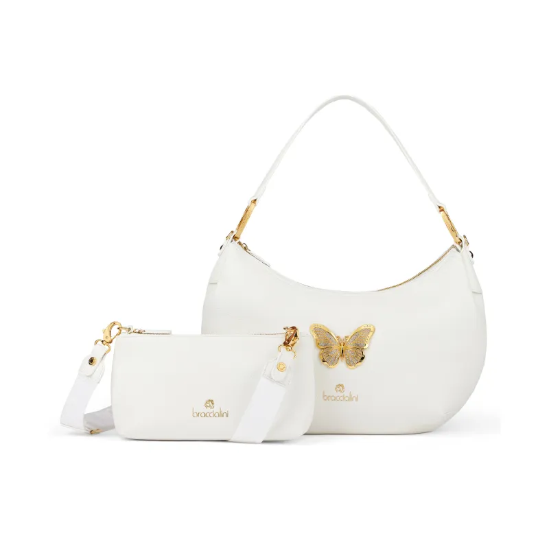 Borsa a spalla Braccialini Beth Jewels, bianca 2