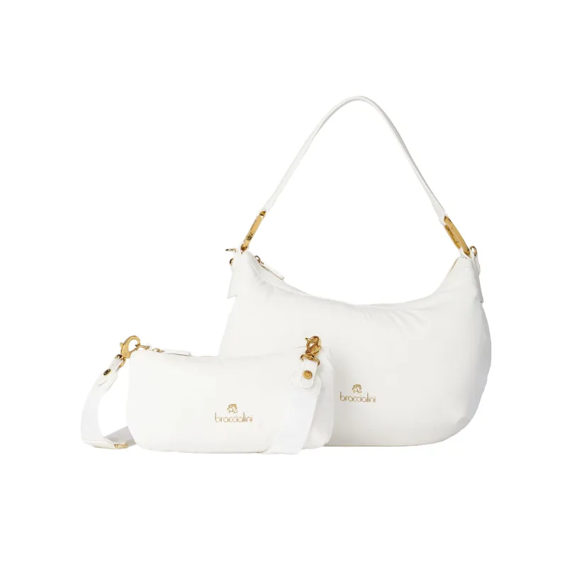 Borsa a spalla Braccialini Beth Puffy, bianco 2
