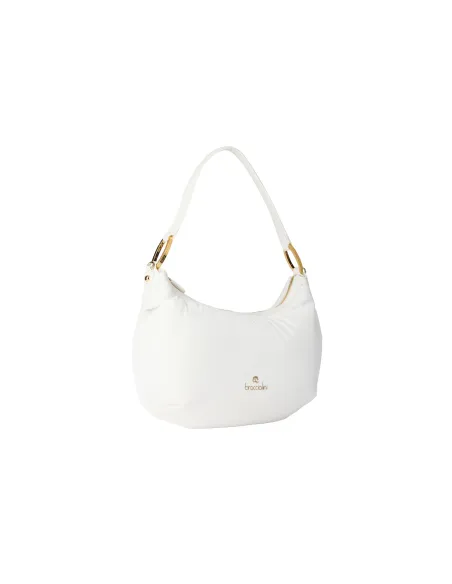 Borsa a spalla Braccialini Beth Puffy, bianco