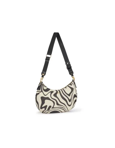 Braccialini Beth Print medium shoulder bag, Zebra Slime