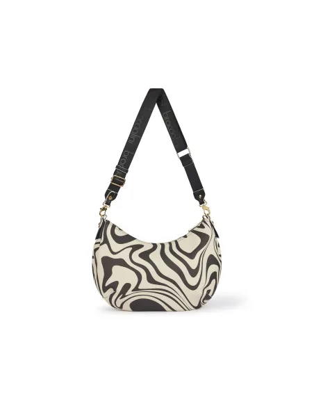 Braccialini Beth Print medium shoulder bag, Zebra Slime
