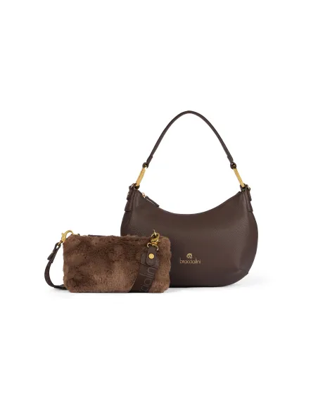 Braccialini Beth shoulder bag, dark brown