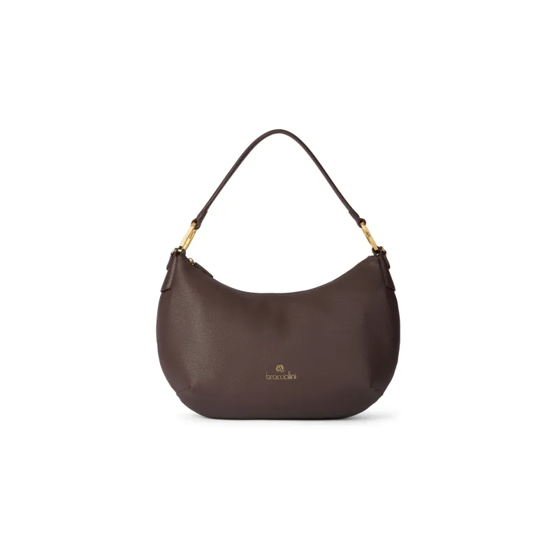 Braccialini Beth women's shoulder bag, dark brown 2