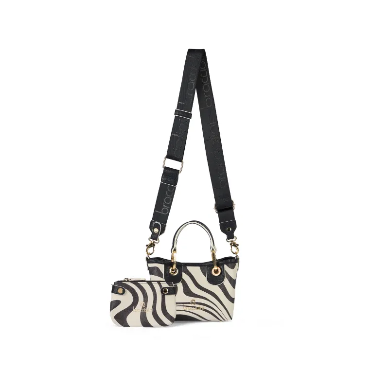 Braccialini Beth Print mini bag, zebra slime 2