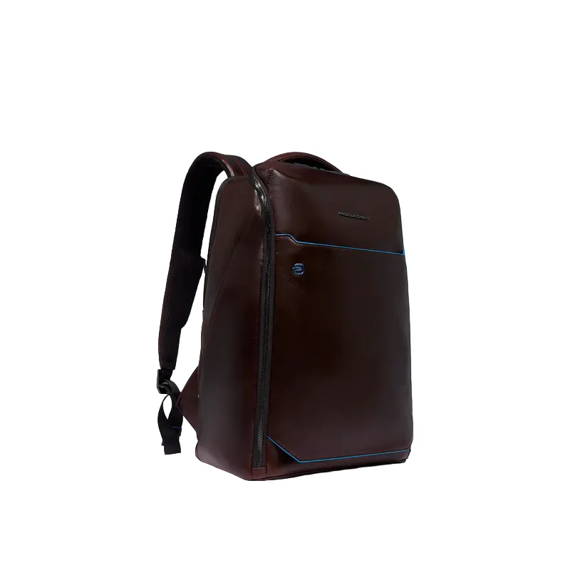 Piquadro Blue Square leather travel backpack, dark brown 2