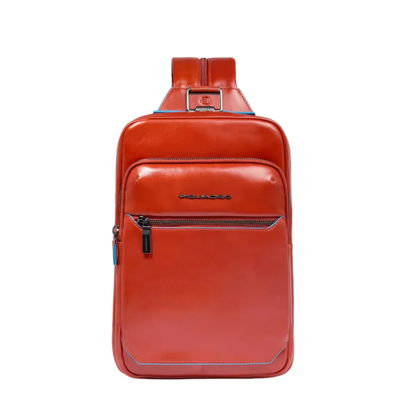 Piquadro Blue Square Mono-Sling bag/backpack, orange