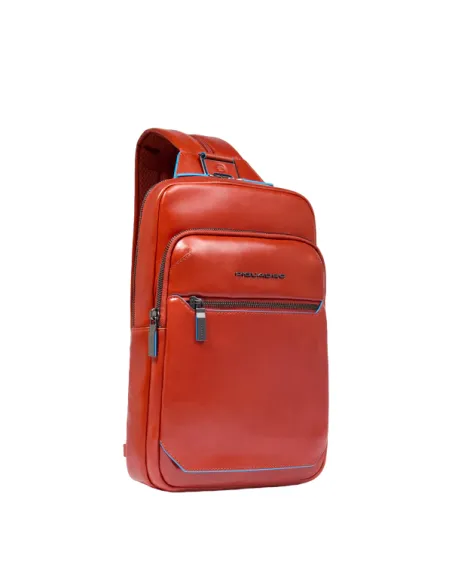Piquadro Blue Square Umhängetasche/Rucksack, orange