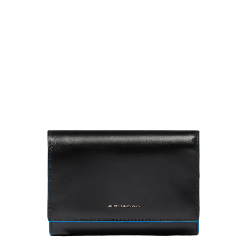 Piquadro Blue Square small women's wallet, black