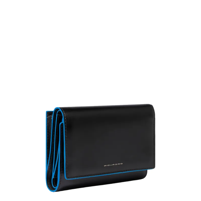 Piquadro Blue Square small women's wallet, black 2