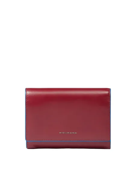 Piquadro Blue Square kleine Geldbörse für Damen, rot