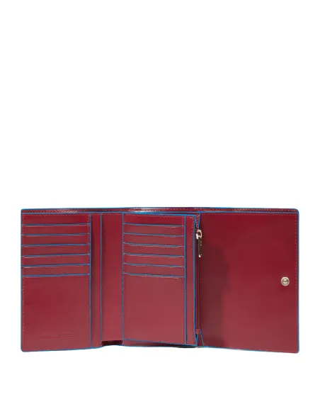 Piquadro Blue Square kleine Geldbörse für Damen, rot