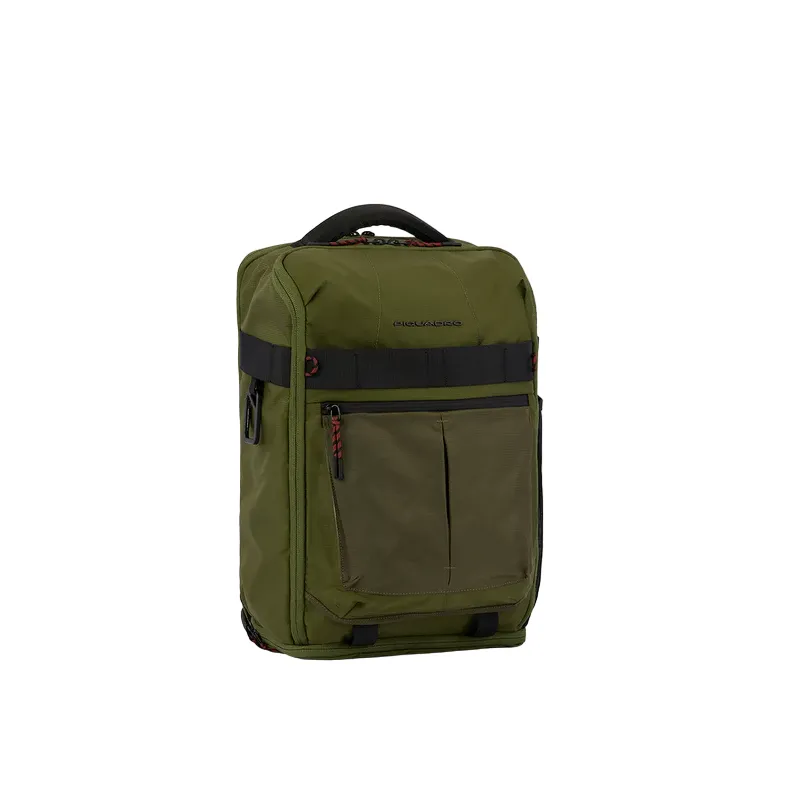 Piquadro Arne travel backpack with laptop compartment, green 2