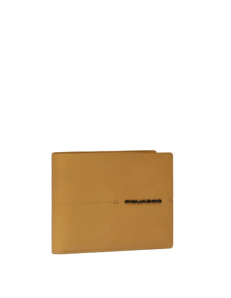 Piquadro Kiry men's wallet with coin purse, yellow