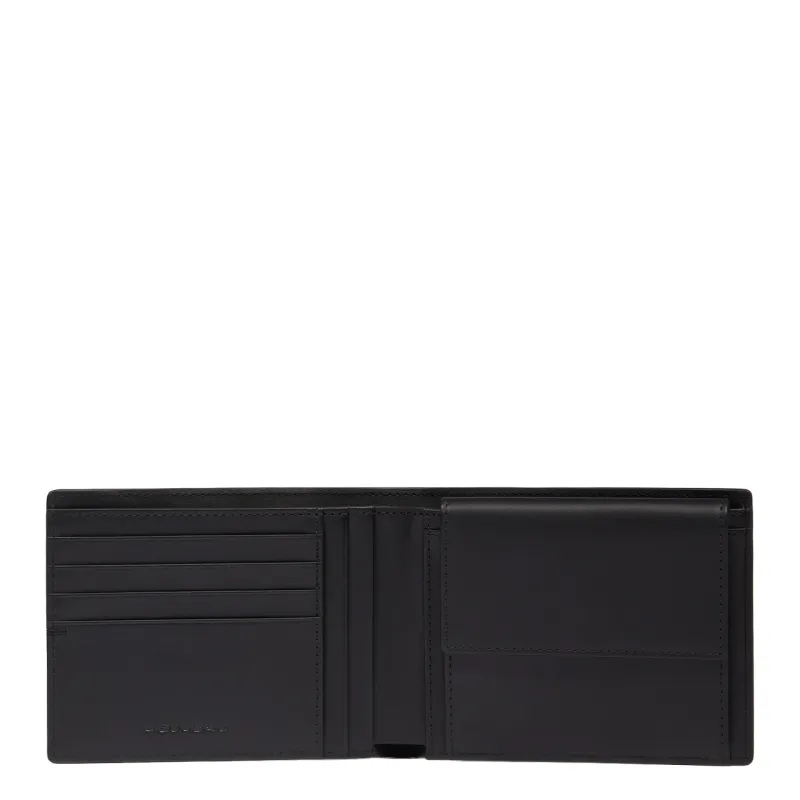 Herren-Geldbörse mit Münzfach Piquadro Kiry, schwarz
