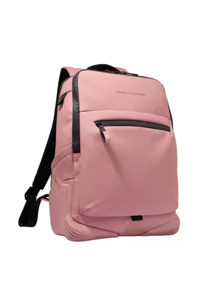 Piquadro C2OW laptop backpack in waterproof fabric, pink