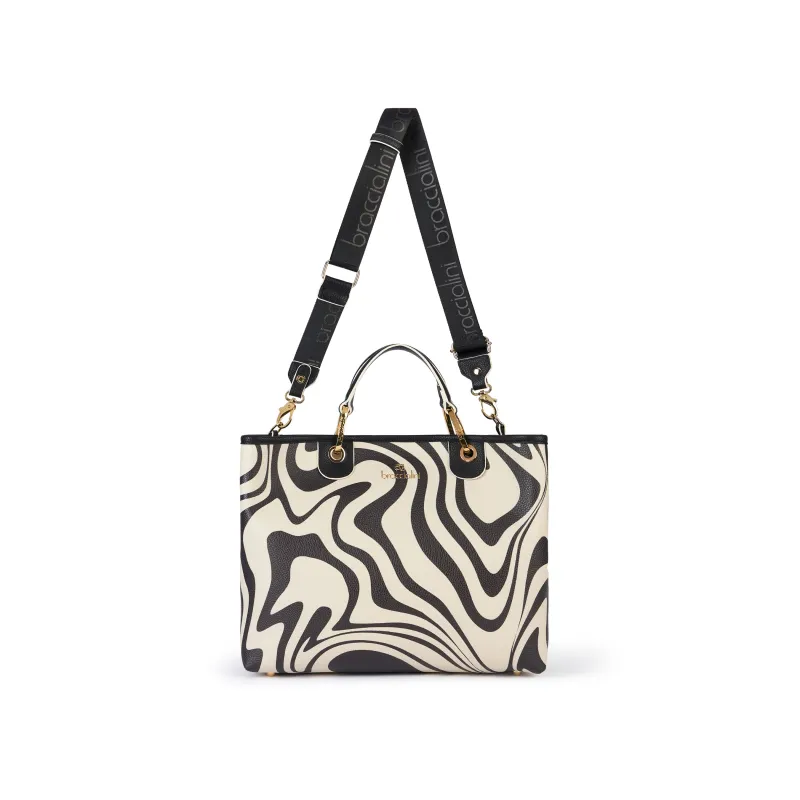 Borsa Braccialini Beth Print, Zebra Slime