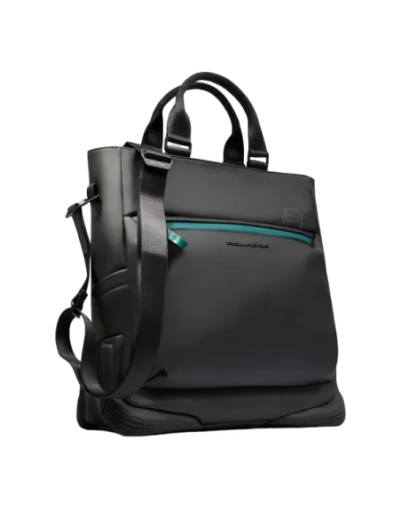 Borsa verticale porta PC indossabile a zaino Piquadro C2OW, nera