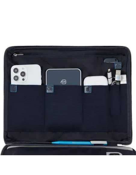 Piquadro Blue Square notepad holder with iPad®Pro 12,9 compartment, blue