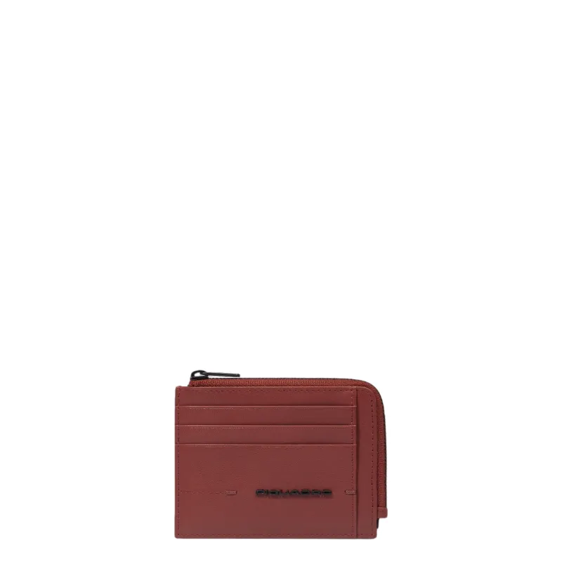Piquadro Kiri coin and credit card pouch, brown