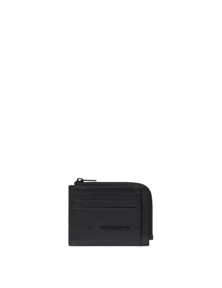 Piquadro Kiri coin and credit card pouch, black