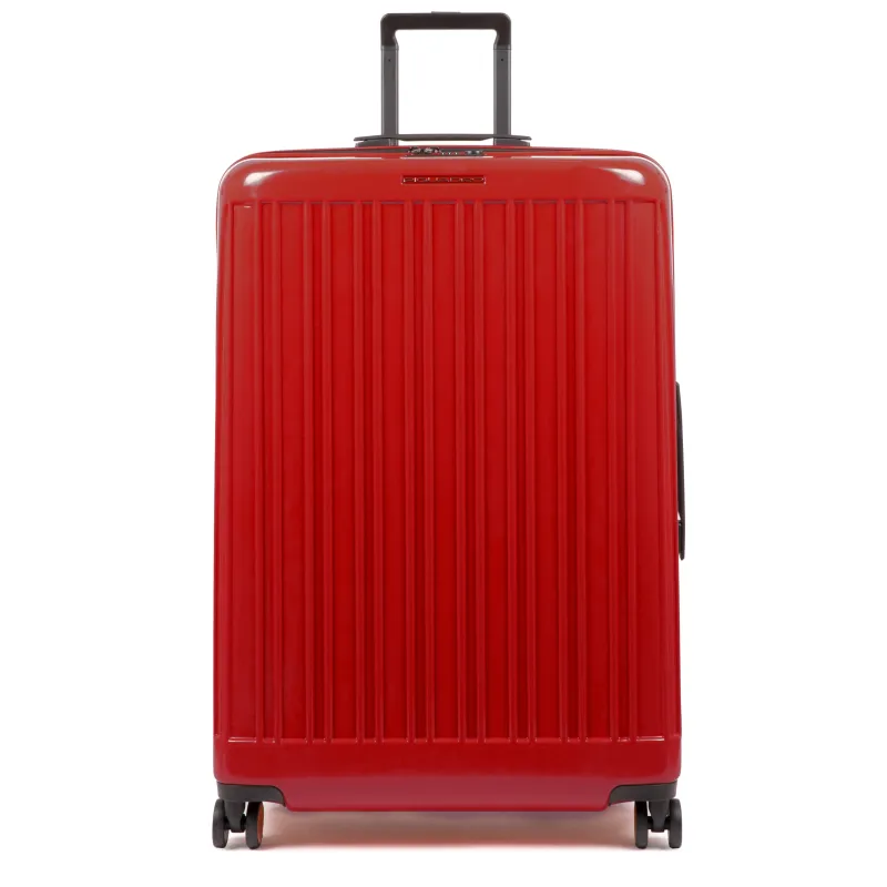 Trolley grande in policarbonato Piquadro Seeker, rosso