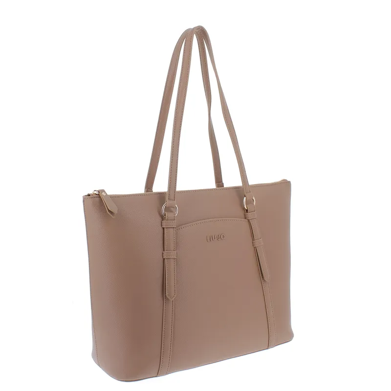 Liu Jo shopping bag with zip fastener, brown 2