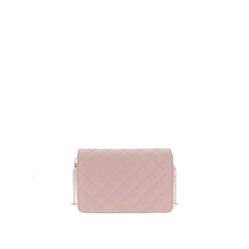 Liu Jo quilted clutch bag, cameo rose