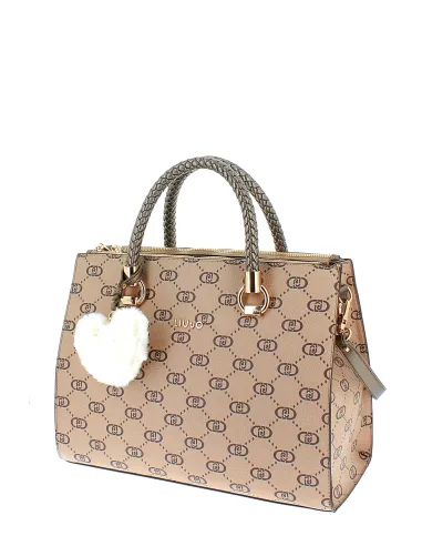 Borsa due manici con logo Liu Jo,...