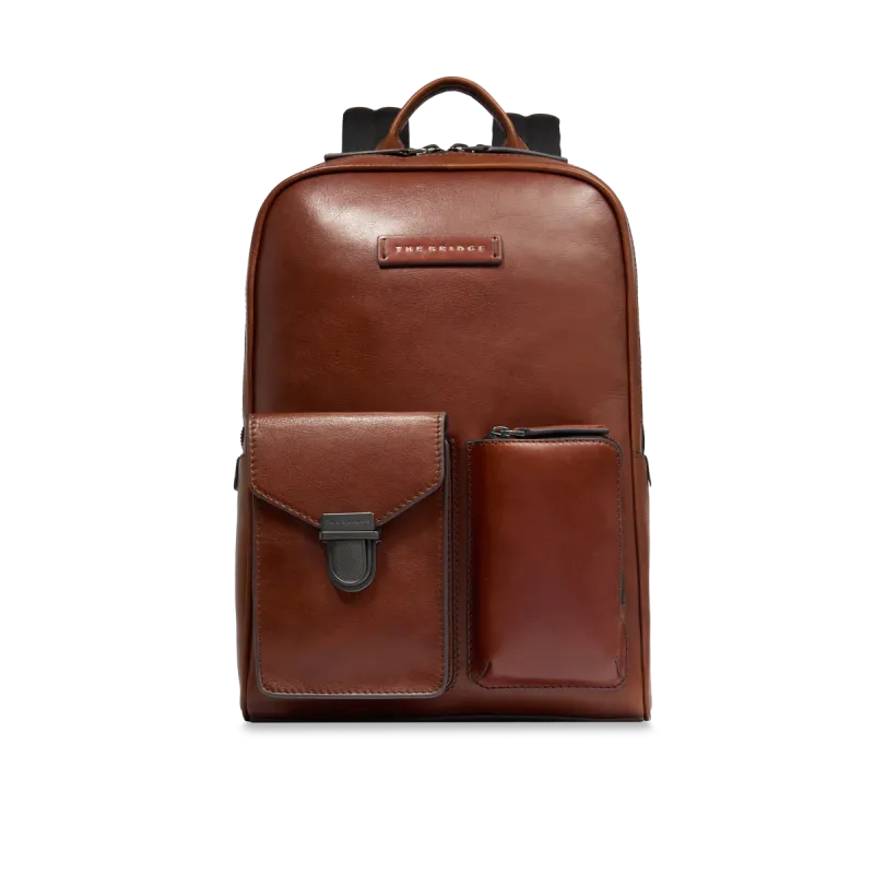 The Bridge Filippo laptop backpack, brown