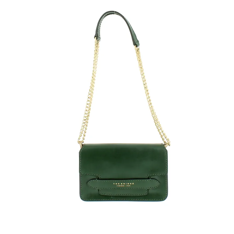 The Bridge Lucrezia women's bag with chain strap, green
