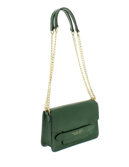 Borsa a tracolla con pattina The Bridge Lucrezia, verde inglese