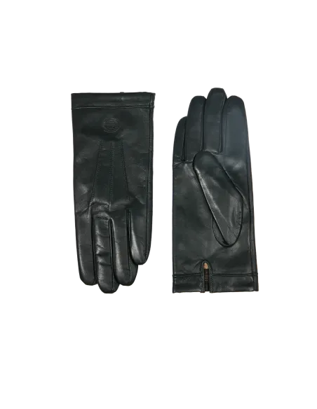 The Bridge men's leather gloves with wool lining, green