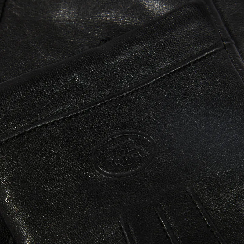 Herren Leder-Handschuhe mit Wollfutter The Bridge, schwarz 2