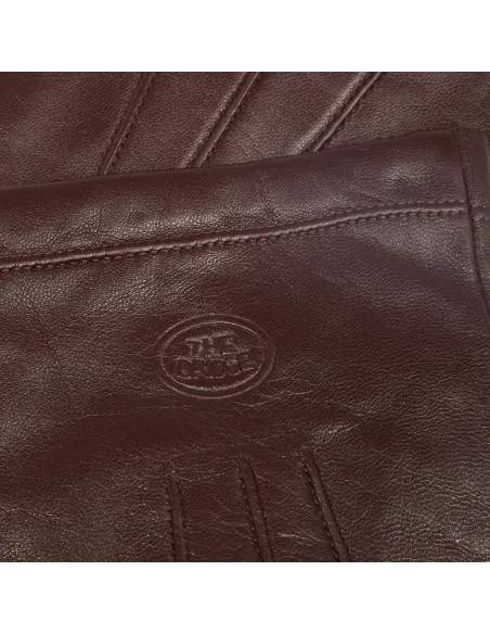 Herren Leder-Handschuhe mit Wollfutter The Bridge, dunkelbraun