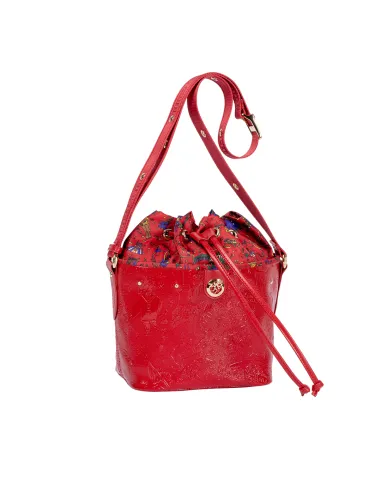 Piero Guidi Golden Age bucket bag, red