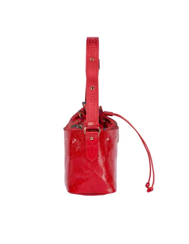 Piero Guidi Golden Age bucket bag, red