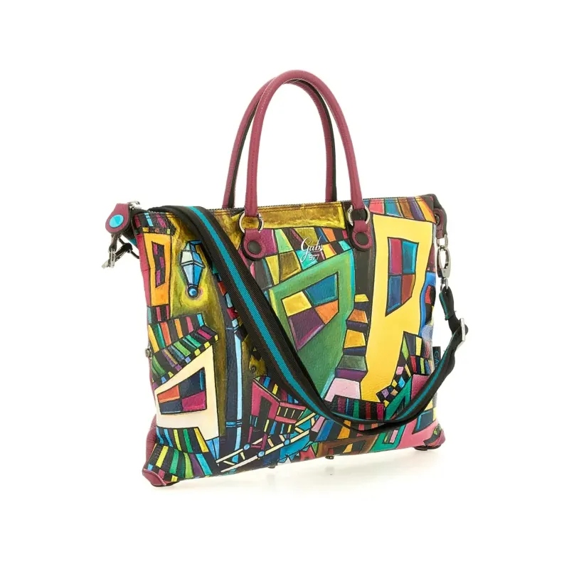Borsa Gabs G3 Plus TG L stampa, Murale Geometrico 2