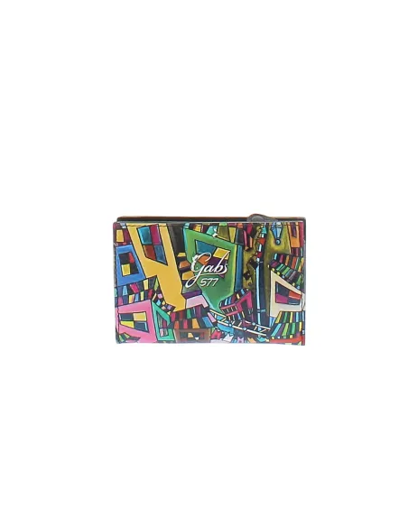 Gabs Gmoney14 women's wallet in printed leather, Geometric Mural