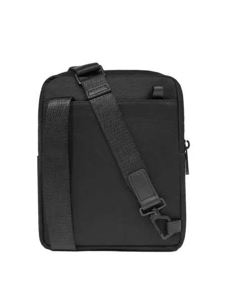 Piquadro Wollem Umhangetasche aus Stoff mit iPad®-Fach, schwarz