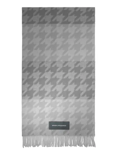 Damenschal mit Hahnentrittmuster und...