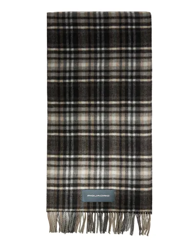 Damen- Karo-Schal mit Fransen...