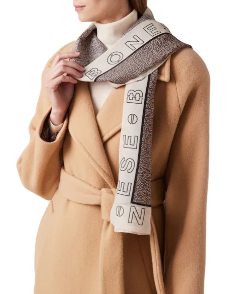 Borbonese scarf, chantilly cream