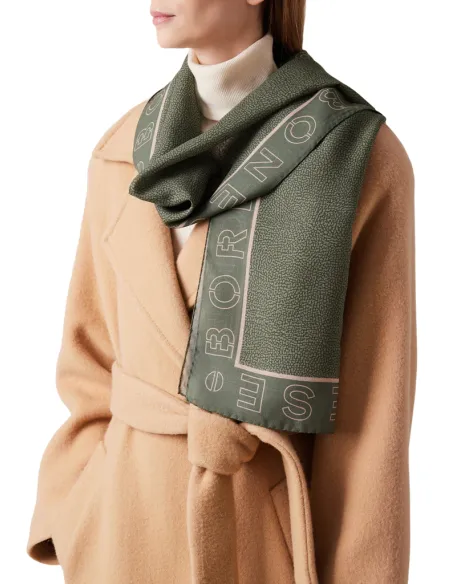 Sciarpa Borbonese con logo OP, verde militare