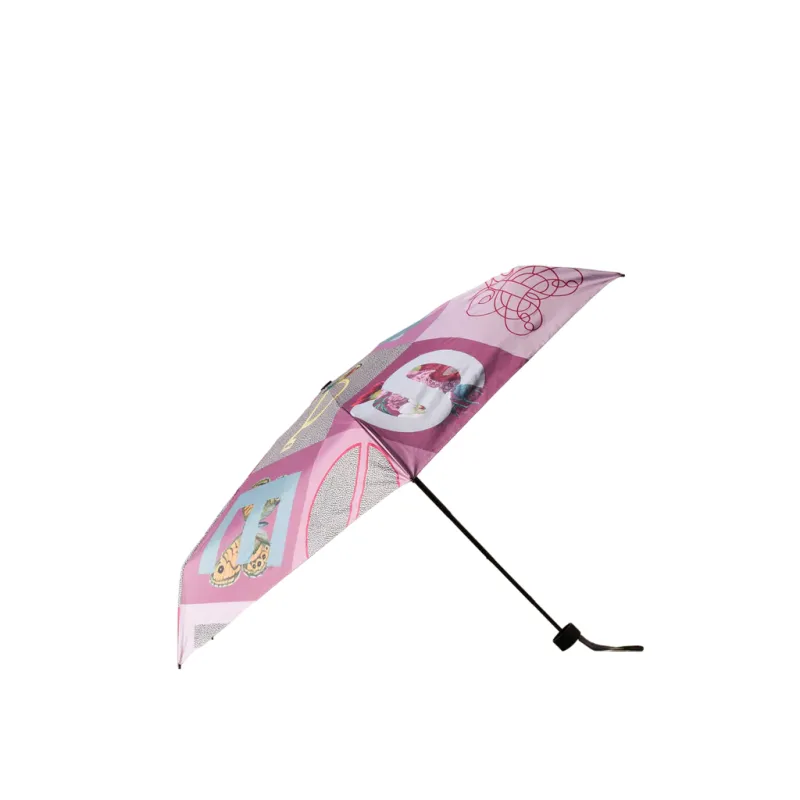 Borbonese super mini Regenschirm, amarone-edera