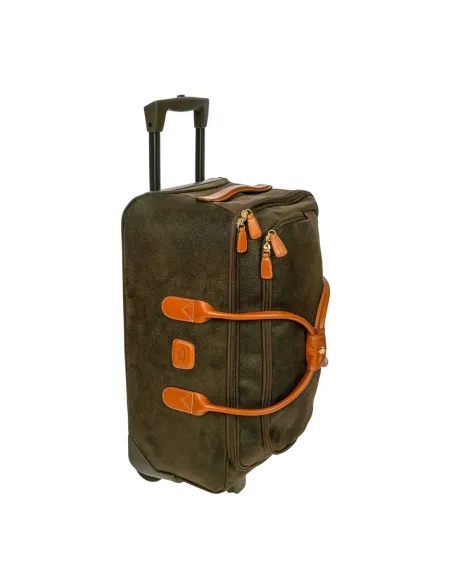 Borsone da cabina con ruote Brics Life, verde oliva
