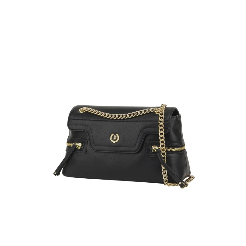 Pollini Tasche mit Kettenriemen, schwarz 2