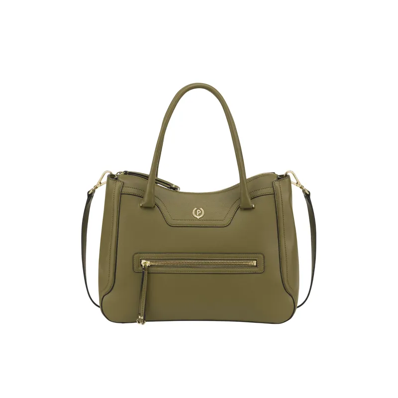 Pollini women's handbag with removable shoulder strap, green