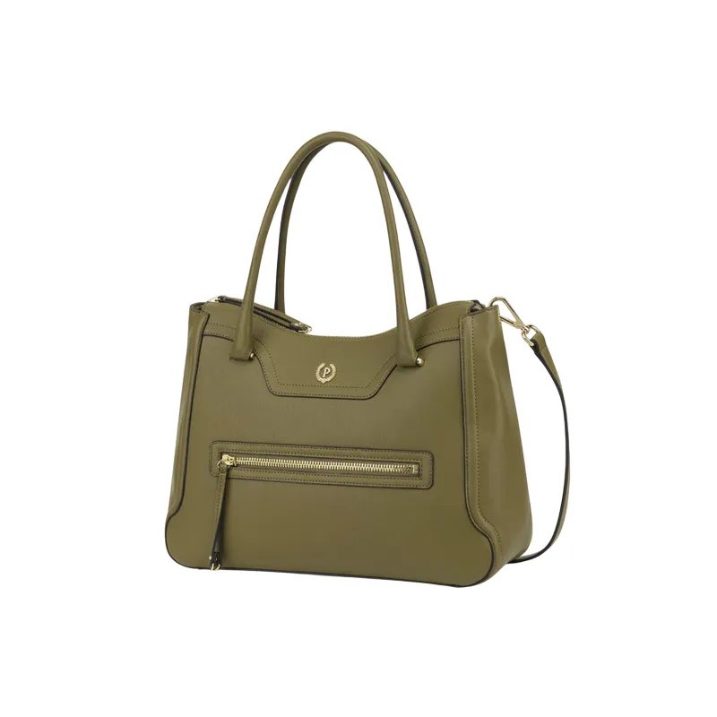 Pollini women's handbag with removable shoulder strap, green 2