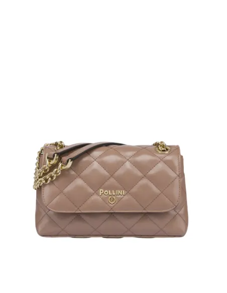 Pollini quilted women's bag, nude
