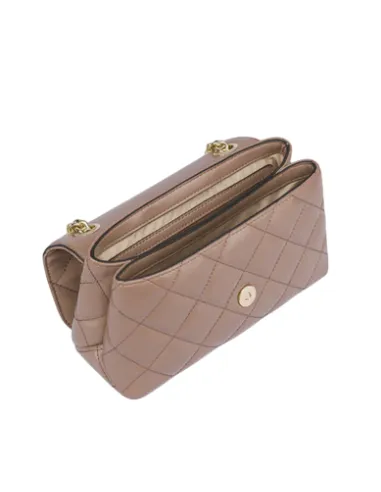 Pollini quilted women's bag, nude